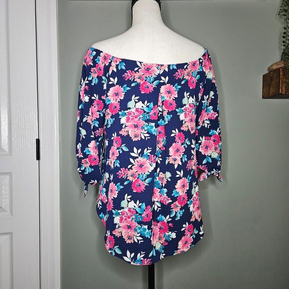 Status Women's Medium Grassley Off The Shoulder Floral Print Blouse NWT - Picture 7 of 7